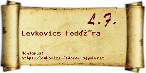 Levkovics Fedóra névjegykártya